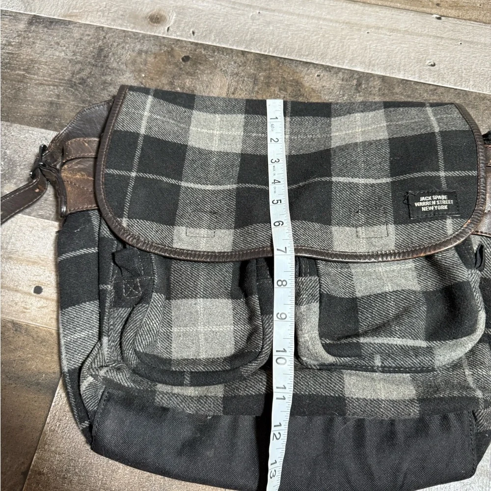 Jack Spade Warren Street Tartan Wool‎ Messenger Bag